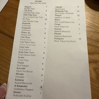 Haru - Nigiri menu Aug 2026 - Japanese Near Me - Los Altos, California Haru - Nigiri menu Aug 2026 - Japanese Near Me - Los Altos, California