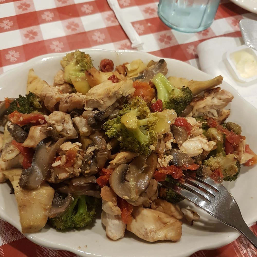 Chef's Restaurant - Grilled chicken with vegetables (artichokes, mushrooms, broccoli, and peppers) - Italian Near Me - Buffalo, New York Chef's Restaurant - Grilled chicken with vegetables (artichokes, mushrooms, broccoli, and peppers) - Italian Near Me - Buffalo, New York