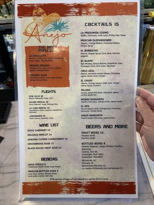 Menu photo 1 Añejo Cantina & Kitchen San Jose, CA