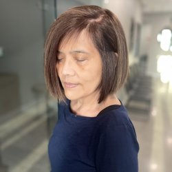 Root retouch & a bob haircut style