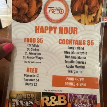 Trio Restaurant And Lounge - happy hour menu - American Near Me - Richmond, Virginia Trio Restaurant And Lounge - happy hour menu - American Near Me - Richmond, Virginia