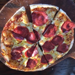 Wood Street Freehouse - Spicy pepperoni and mozzarella pizza $19 (5/12/16)