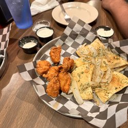 Pierogies, wings