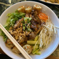 Pho World - Chicken and egg roll vermicelli bowl.  Excellent!