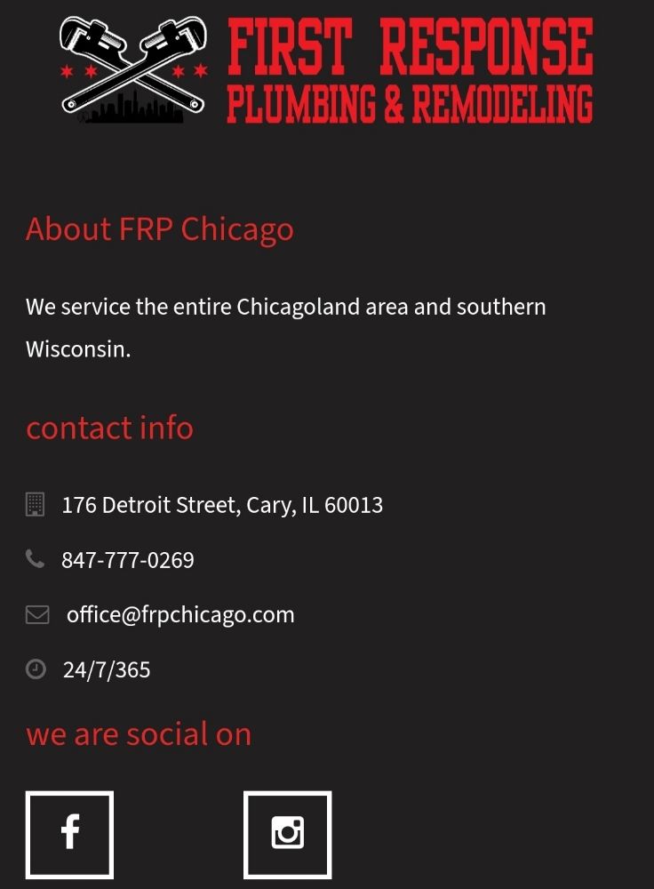 Slide of First Response Plumbing