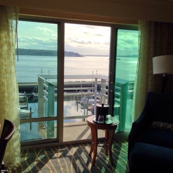 Seattle Marriott Waterfront - Small balcony with front ocean view ... and what a view! Big score for a romantic getaway. - Hotels Near Me - Seattle, Washington Seattle Marriott Waterfront - Small balcony with front ocean view ... and what a view! Big score for a romantic getaway. - Hotels Near Me - Seattle, Washington