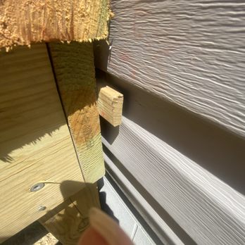 CBX Modulars - Shiv wedged behind stairs. No idea why - General Contractors Near Me - Smithfield, Virginia CBX Modulars - Shiv wedged behind stairs. No idea why - General Contractors Near Me - Smithfield, Virginia