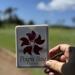 Poipu Bay Golf Course - They give you a tag with your name on it