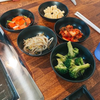 Bulgogi House - The sides that are at your table. Steamed broccoli, bean sprouts, kimchi, pasta salad & tomato's. - Korean Near Me - Orlando, Florida Bulgogi House - The sides that are at your table. Steamed broccoli, bean sprouts, kimchi, pasta salad & tomato's. - Korean Near Me - Orlando, Florida