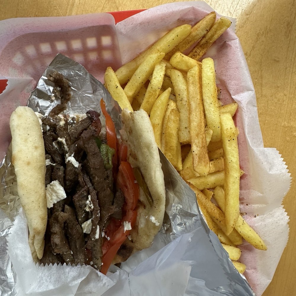 The lamb and beef gyro wrap