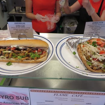 Flame Cafe & Catering - samples - American gyro sub and gyros pita 6/2014 - Caterers Near Me