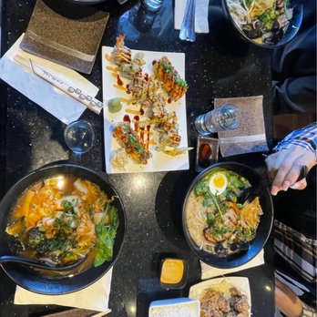 Fuumi - Kimchi Ramen, Chashu Ramen, Lion King Sushi Roll, Godzilla Sushi Roll, Garlic Prawns, and breaded Chicken - Sushi Bars Near Me - Burlingame, California Fuumi - Kimchi Ramen, Chashu Ramen, Lion King Sushi Roll, Godzilla Sushi Roll, Garlic Prawns, and breaded Chicken - Sushi Bars Near Me - Burlingame, California