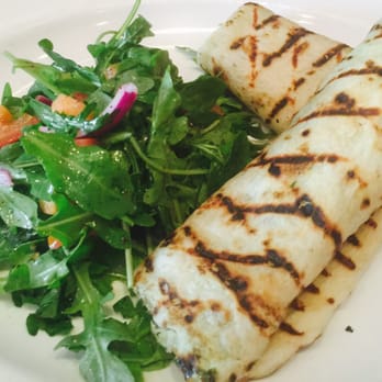 Bursa - Salmon Wrap with Salad $10 Lunch Menu - Middle Eastern Near Me - San Francisco, California