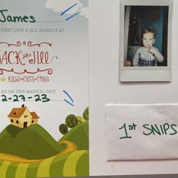 Jack and Jill - 1st haircut given by the staff