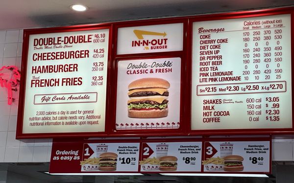 Menu photo 2 In-N-Out Burger Temecula, CA