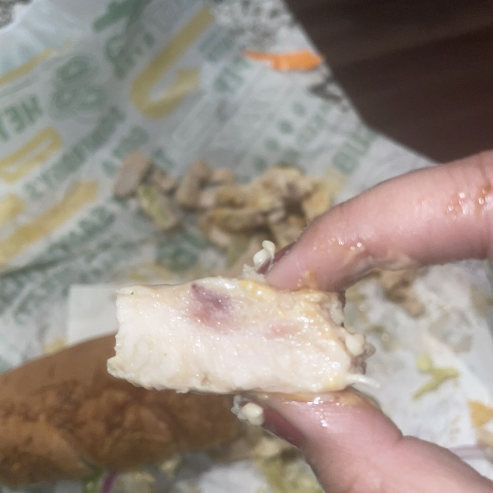 Bloody raw chicken