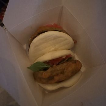 Proper Eats Food Hall - Eggplant bao at Laughing Buddha - Food Court Near Me - Las Vegas, Nevada Proper Eats Food Hall - Eggplant bao at Laughing Buddha - Food Court Near Me - Las Vegas, Nevada