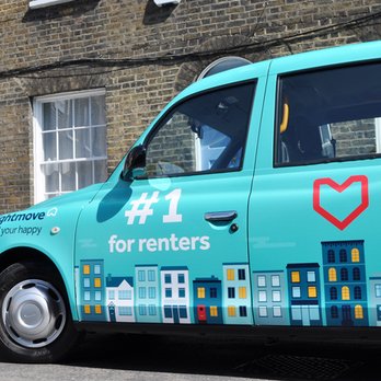 Taxi Advertising - Rightmove Liveried Taxi 2017 - Marketing Near Me - London, XGL Taxi Advertising - Rightmove Liveried Taxi 2017 - Marketing Near Me - London, XGL