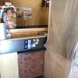 This place is on Corona lockdown, no contact. They place your takeout bag behind plastic curtain on right side. This place is on Corona lockdown, no contact. They place your takeout bag behind plastic curtain on right side.