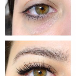 DC Lash Bar - Before and after of a textured volume set
