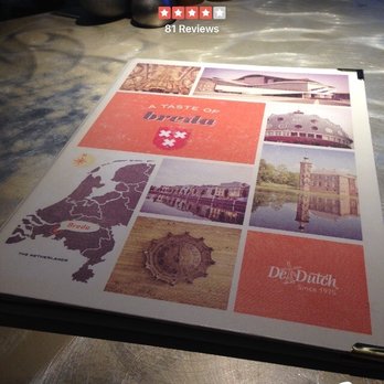 De Dutch - Menu front - Breakfast & Brunch Near Me - Edmonton, Alberta