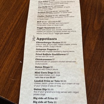 Dusty’s Hideaway - Menu 2/4 - Burgers Near Me - Tacoma, Washington