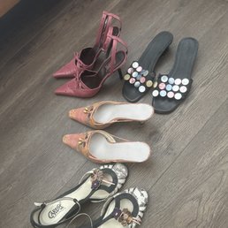 Just took back 4 pairs of shoes and they are good as new... amazing job as always & would highly recommend for any type of shoe re-work! Just took back 4 pairs of shoes and they are good as new... amazing job as always & would highly recommend for any type of shoe re-work!