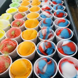 Rainbow Italian Ice
Mango 
Watermelon
Lemon & Sour Green Apple