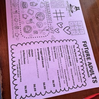 Honeybear Cafe - Kids menu - Breakfast & Brunch Near Me - Chicago, Illinois Honeybear Cafe - Kids menu - Breakfast & Brunch Near Me - Chicago, Illinois