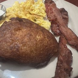 Potato Pancakes And Eggs - they were a bit greasy but super delicious! Potato Pancakes And Eggs - they were a bit greasy but super delicious!