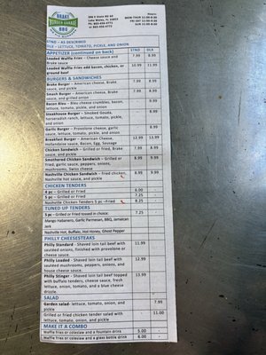 Menu photo 2 Brake Burger Garage Lake Wales, FL Menu photo 2 Brake Burger Garage Lake Wales, FL