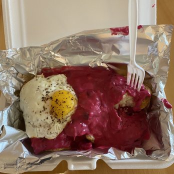 Love Handle - Vegetarian beet gravy and biscuits + egg - Delis Near Me - Indianapolis, Indiana