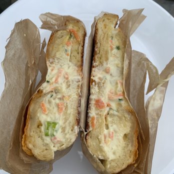 Terra Bagels - Jalapeño cheddar bagel with veggie schmear - Bagels Near Me - Grand Rapids, Michigan