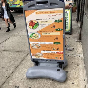 Dim Sum Sam - Sandwich board with specials - Dim Sum Near Me - New York, New York