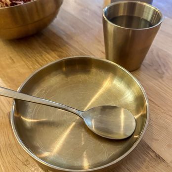 Bapsang - Gold metal silverware - Korean Near Me - North Kingstown, Rhode Island