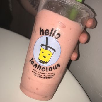 Hello Tealicious - banana strawberry smoothie. - Coffee & Tea Near Me - Houston, Texas Hello Tealicious - banana strawberry smoothie. - Coffee & Tea Near Me - Houston, Texas