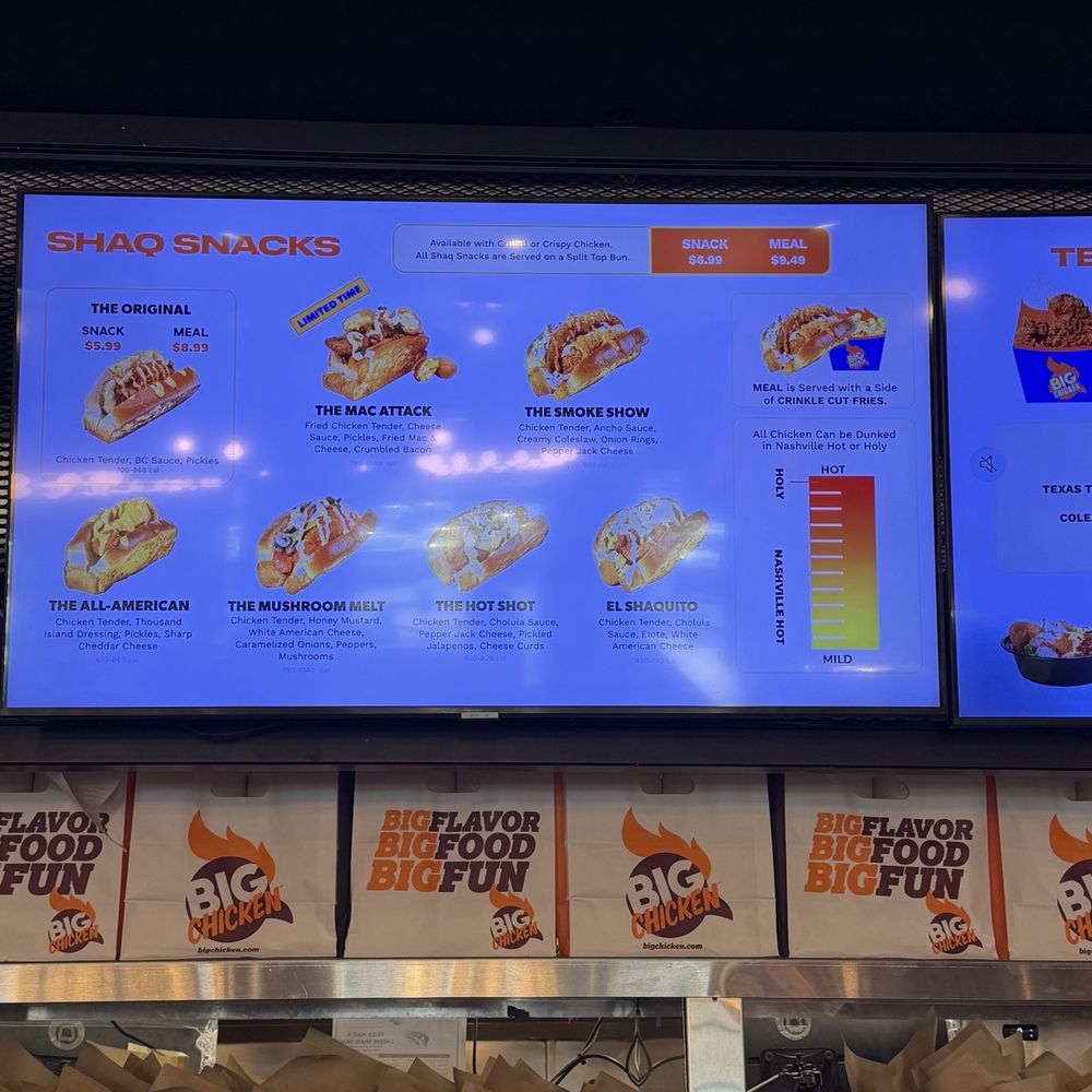 Big Chicken - Menu board - Chicken Shop Near Me - Las Vegas, Nevada