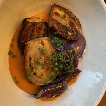 Fairchild - Eggplant was grilled and came with this superb creamy sauce - Seafood Near Me - Madison, Wisconsin