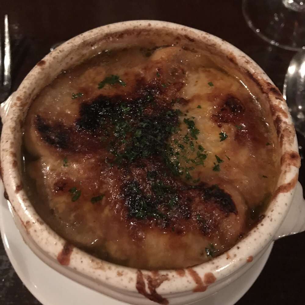 Le Voltaire - French onion soup - French Near Me - Omaha, Nebraska