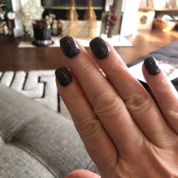 Dipped nails.