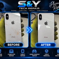 S&Y Tech Repair - Iphone X Before and After