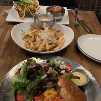 Eureka! - Bison Burger , Truffle Cheese Fries, 2 Blackened Fish Tacos - American Near Me - Mountain View, California Eureka! - Bison Burger , Truffle Cheese Fries, 2 Blackened Fish Tacos - American Near Me - Mountain View, California