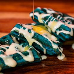 Crenshaw's Chicken And Waffles - Blue Velvet Specialty Waffle