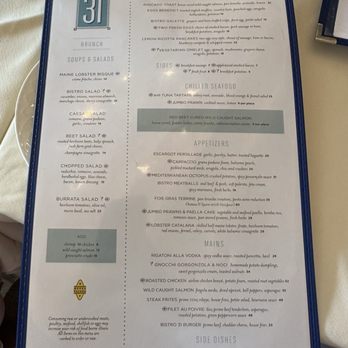 Bistro 31 - Menu - French Near Me - Dallas, Texas