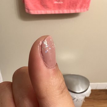 Raffine Nail & Spa - Polish everywhere on thumb. - Nail Salons Near Me - Annandale, Virginia