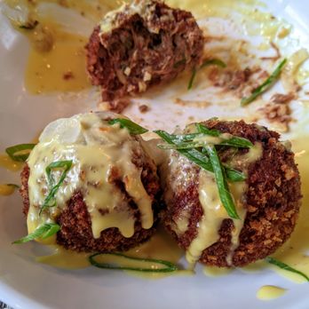 Cotton & Rye - Boudin Balls - New American Near Me - Savannah, Georgia Cotton & Rye - Boudin Balls - New American Near Me - Savannah, Georgia