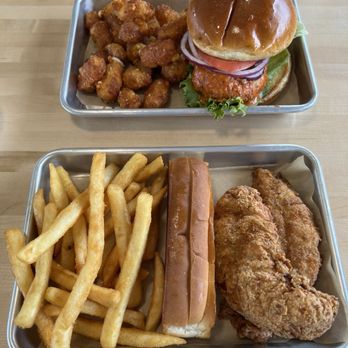 Tuxon Chix - TIKKA MASALA chicken sandwich with cheese curds and 2 tender meal - Chicken Shop Near Me - Tucson, Arizona Tuxon Chix - TIKKA MASALA chicken sandwich with cheese curds and 2 tender meal - Chicken Shop Near Me - Tucson, Arizona