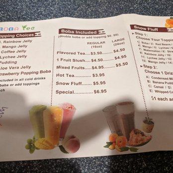 BobaTea - Menu - Bubble Tea Near Me - Cincinnati, Ohio