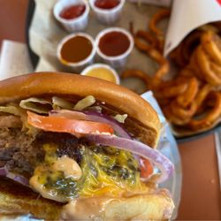 Arby's - Wagyu deluxe burger & fries - yum!