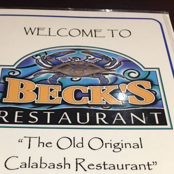 Beck's Restaurant - Menu - Seafood Near Me - Calabash, North Carolina Beck's Restaurant - Menu - Seafood Near Me - Calabash, North Carolina